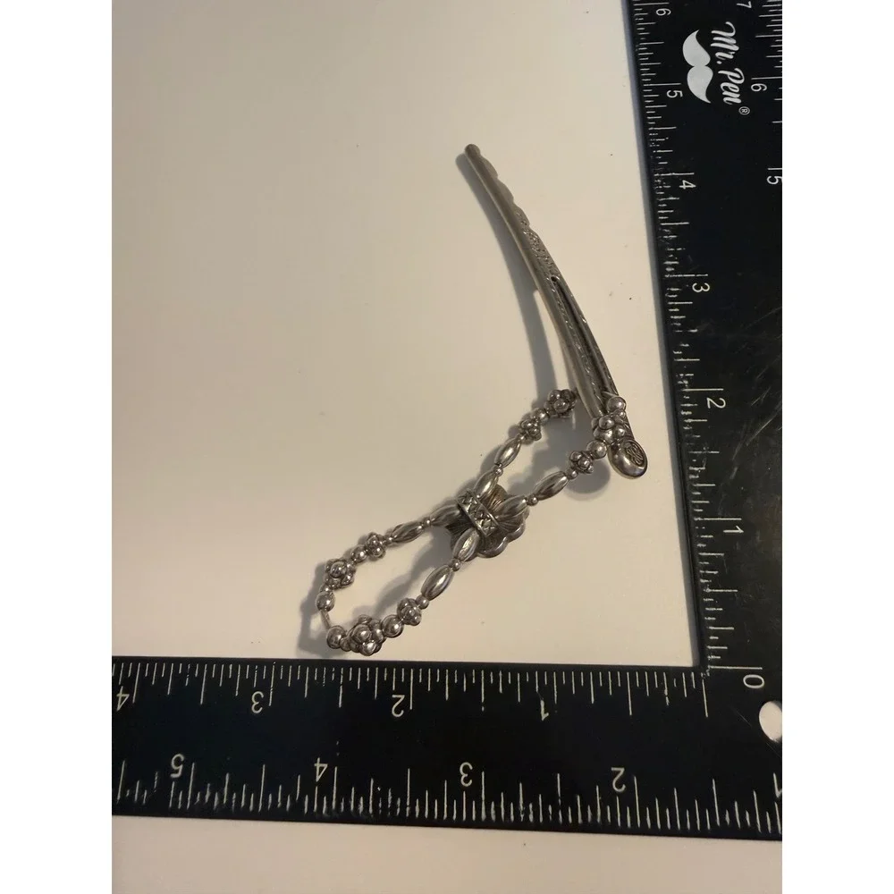 Lilla Rose Flexi Clip Hair Accessory Silver Tone Paw Print Size Extra Small